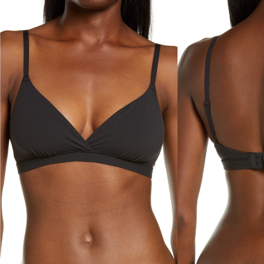 SKIMS Fits Everybody Crossover Bralette Onyx